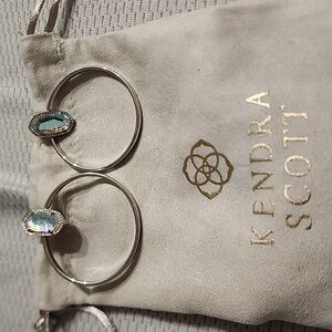 Kendra Scott Rhodium Dichroic Glass Hoops